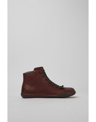 캠퍼 Peu 레더 앵클 부츠 K400509-005 BURGUNDY