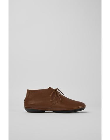 캠퍼 Right 레더 레이스업 앵클부츠 K400221-019 BROWN