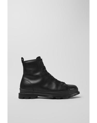 캠퍼 Brutus 레이스업 레더 앵클 워커 K300411-001 BLACK