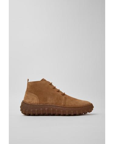 캠퍼 Ground 스웨이드 남성 앵클부츠 K300330-019 BROWN