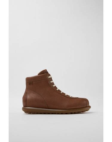 캠퍼 레이스업 레더 남성 앵클 부츠 K300564-002 BROWN