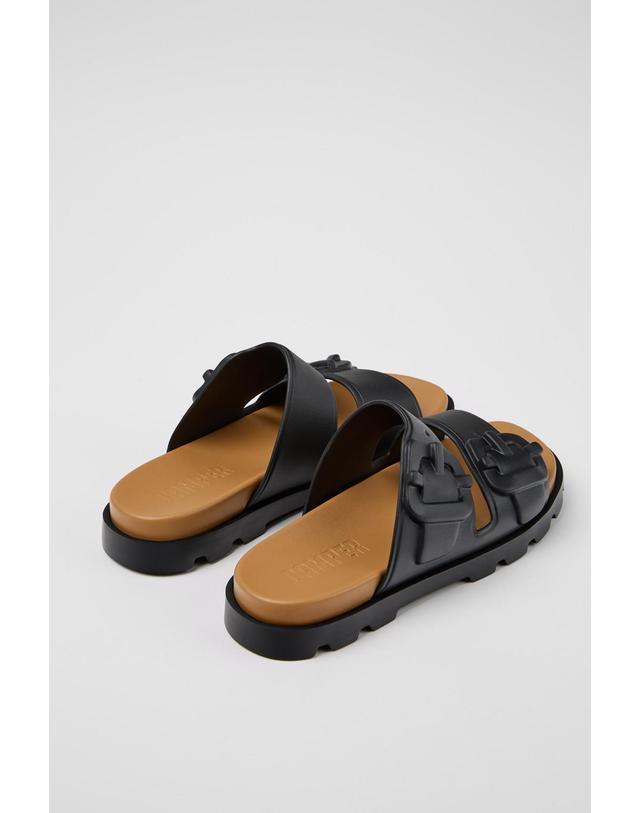캠퍼 캠퍼 블랙 남성 스트랩 샌들 Brutus K101046-001 BLACK 착용컷