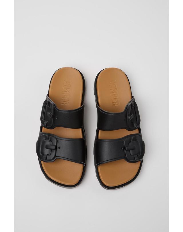 캠퍼 캠퍼 블랙 남성 스트랩 샌들 Brutus K101046-001 BLACK 착용컷