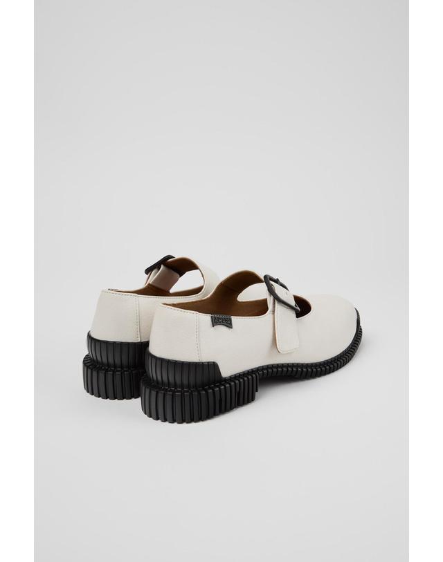 캠퍼 캠퍼 화이트 가죽 컴포트 메리제인 슈즈 Pix K201924-002 WHITE 착용컷