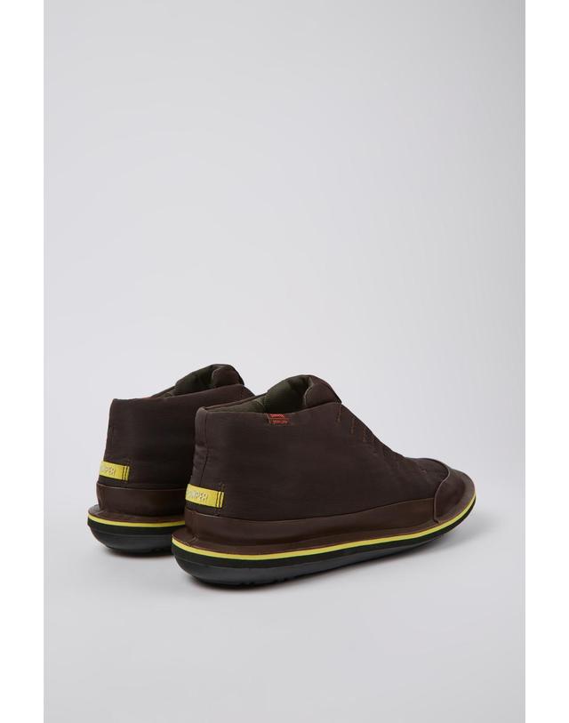 캠퍼 캠퍼 테크니컬 방수 남성 앵클부츠 Beetle K300453-006 BROWN 초콜릿 착용컷