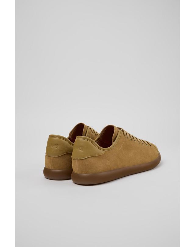 캠퍼 캠퍼 브라운 누벅 남성 스니커즈 Pelotas Soller K100974-021 BROWN 착용컷