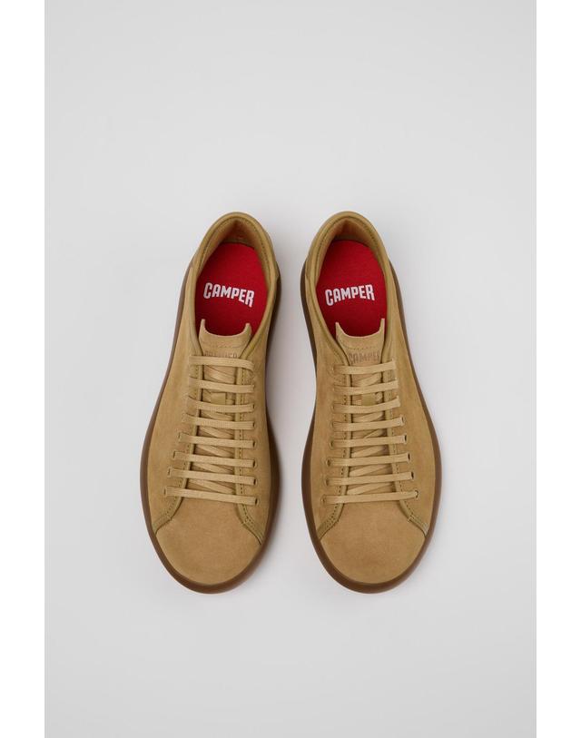 캠퍼 캠퍼 브라운 누벅 남성 스니커즈 Pelotas Soller K100974-021 BROWN 착용컷