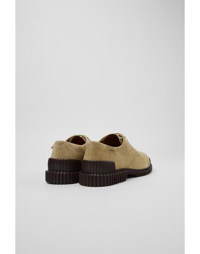 캠퍼 캠퍼 스웨이드 캐주얼 남성 더비화 Pix K101076-006 BROWN 브라운 착용컷