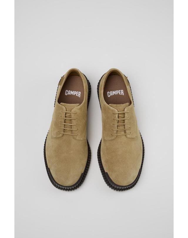 캠퍼 캠퍼 스웨이드 캐주얼 남성 더비화 Pix K101076-006 BROWN 브라운 착용컷