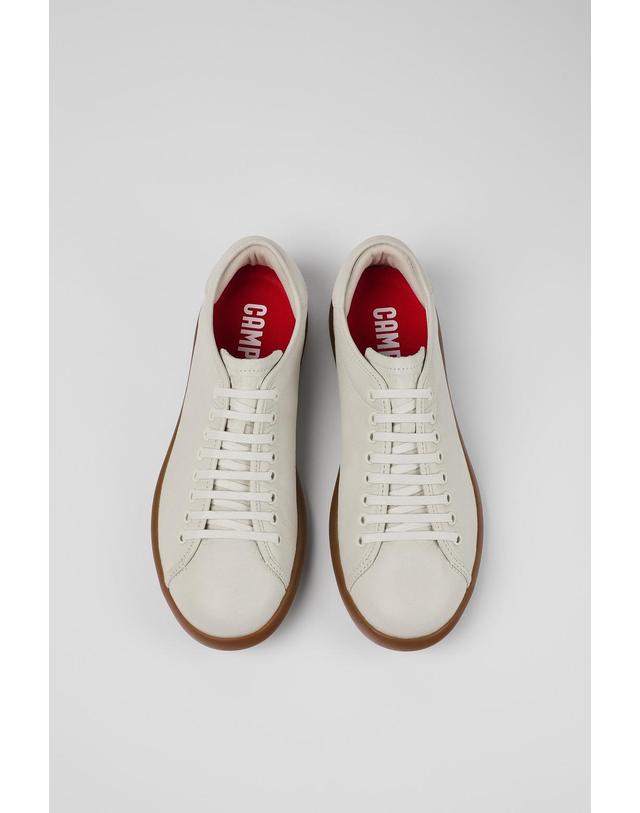 캠퍼 캠퍼 화이트 레더 스니커즈 Pelotas Soller K100974-001 WHITE 착용컷