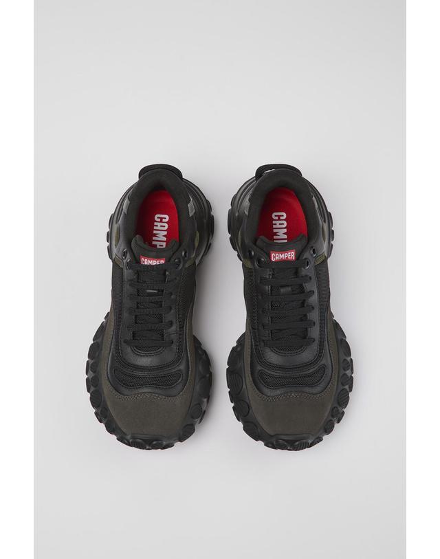 캠퍼 캠퍼 텍스타일 누벅 스니커즈 Pelotas Mars K201590-001 MULTICOLOR 블랙 착용컷