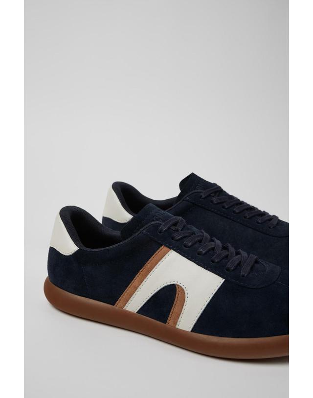 캠퍼 캠퍼 멀티컬러 누벅 스니커즈 Pelotas Soller K100937-015 BLUE 착용컷