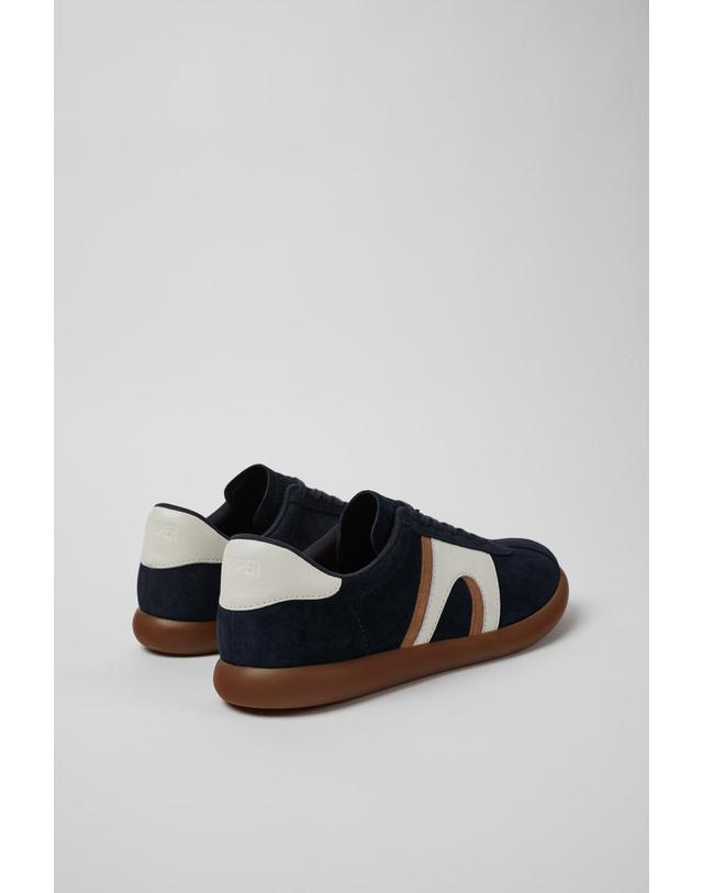 캠퍼 캠퍼 멀티컬러 누벅 스니커즈 Pelotas Soller K100937-015 BLUE 착용컷