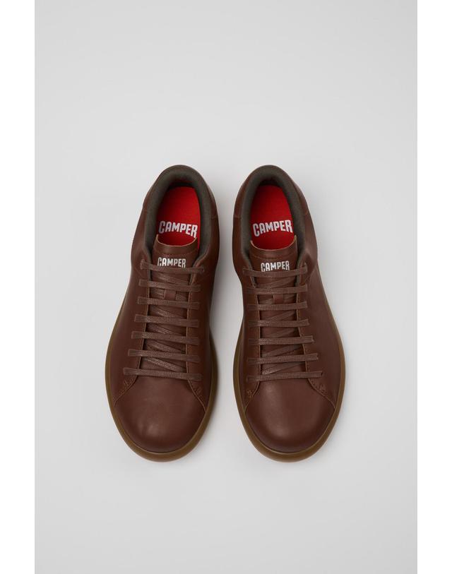 캠퍼 캠퍼 브라운 레더 스니커즈 Pelotas Soller K101003-004 BROWN 착용컷