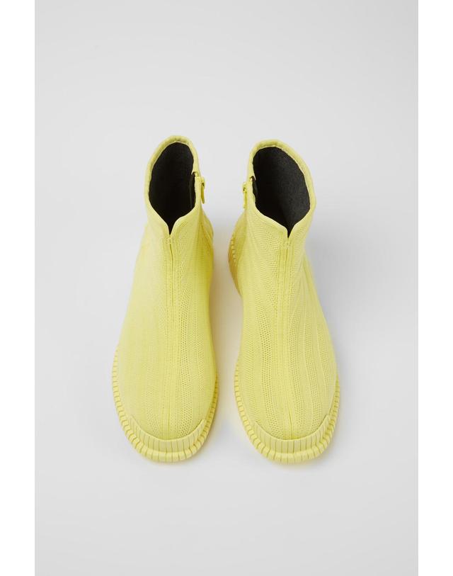 캠퍼 캠퍼 옐로우 텐셀 여성 앵클부츠 Pix K400674-002 YELLOW 노랑 착용컷