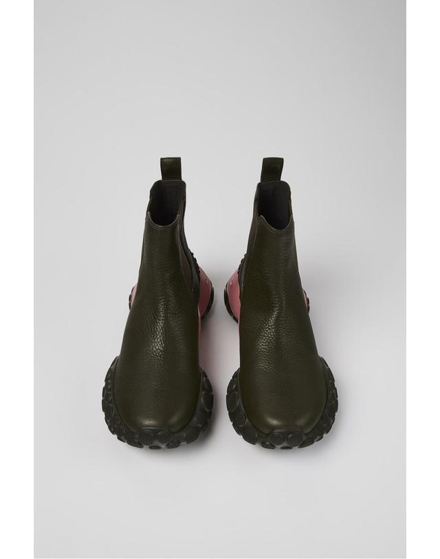 캠퍼 캠퍼 그린 가죽 앵클부츠 Pelotas Mars K300488-002 GREEN 착용컷