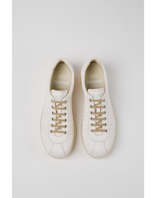 캠퍼 캠퍼 화이트 가죽 남성 스니커즈 Pelotas K101018-003 WHITE 착용컷