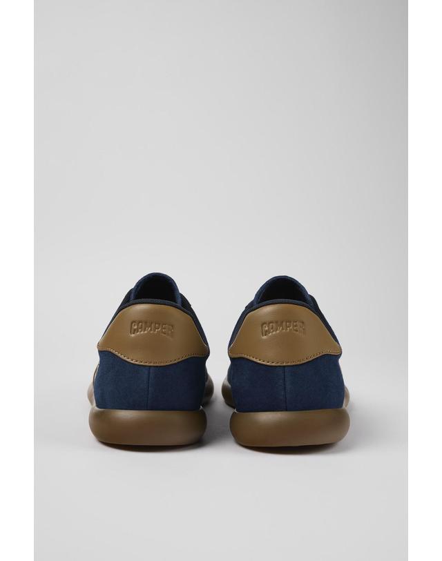 캠퍼 캠퍼 누벅 레더 스니커즈 Pelotas Soller K100937-004 BLUE 멀티컬러 착용컷