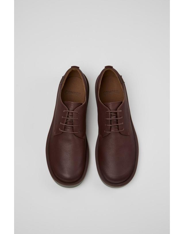 캠퍼 캠퍼 브라운 가죽 더비슈즈 남성 Wagon K100669-030 BROWN 착용컷