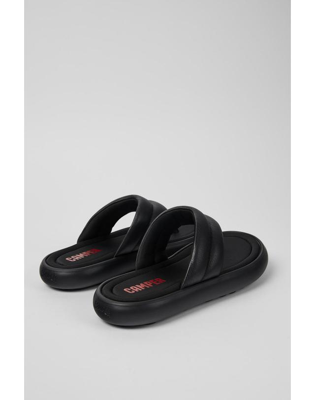 캠퍼 캠퍼 레더 스트랩 플립플랍 Pelotas Flota 블랙 K201607-001 BLACK 착용컷