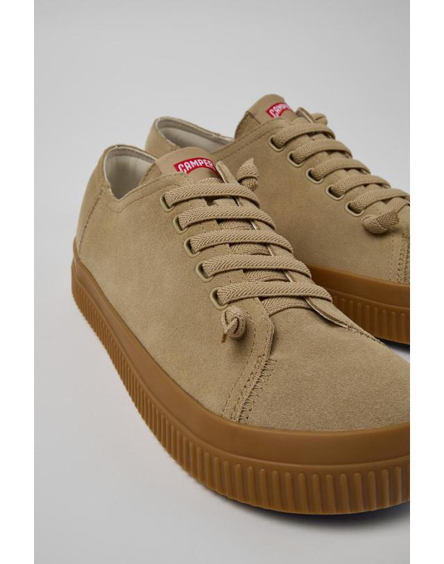 캠퍼 캠퍼 베이지 남성 스니커즈 Peu Roda K101042-003 BEIGE 착용컷