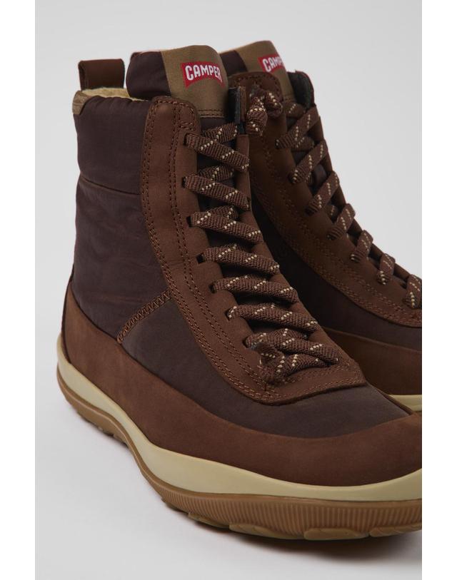 캠퍼 캠퍼 방수 브라운 여성 앵클부츠 Peu Pista K400650-003 BROWN 착용컷