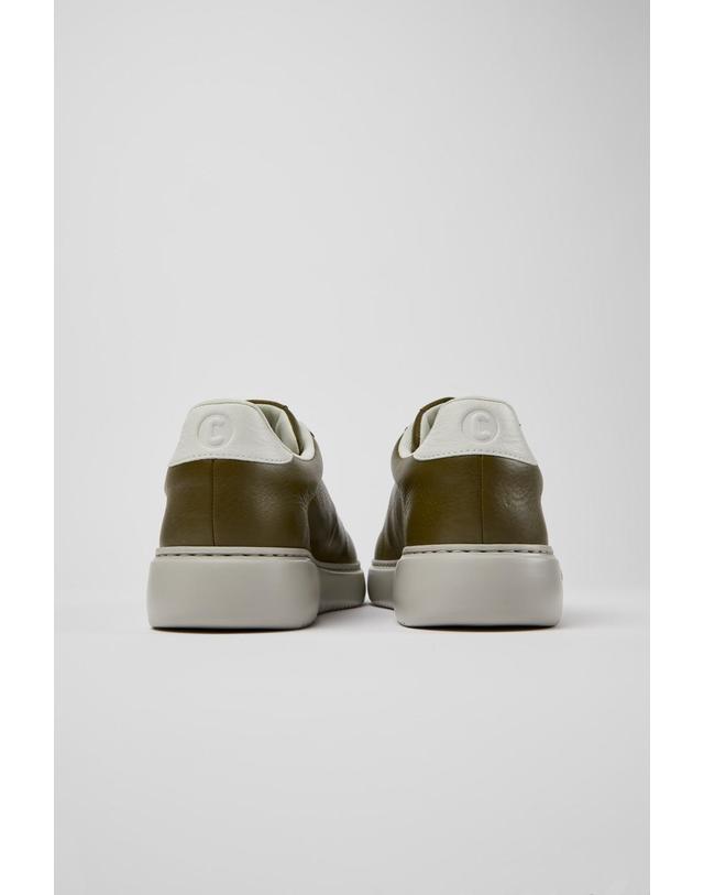 캠퍼 캠퍼 러너 K21 레트로 스니커즈 K100743-011 GREEN 카키 착용컷