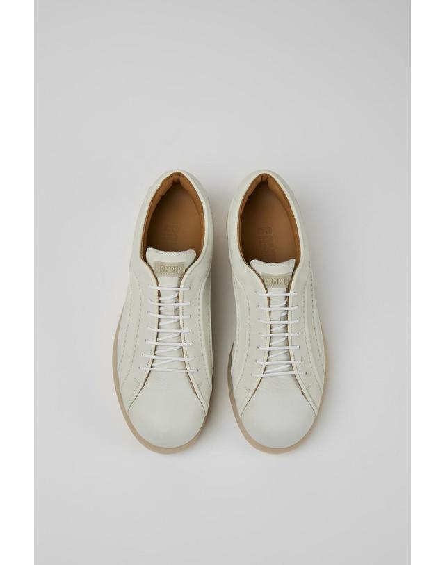 캠퍼 캠퍼 Pelotas 여성 레더 스니커즈 K201460-004 WHITE 아이보리 착용컷