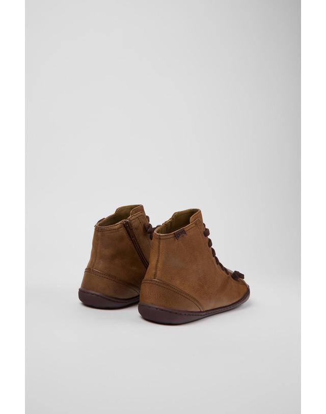 캠퍼 캠퍼 Peu 레더 레이스업 앵클 부츠 K400509-020 BROWN 브라운 착용컷