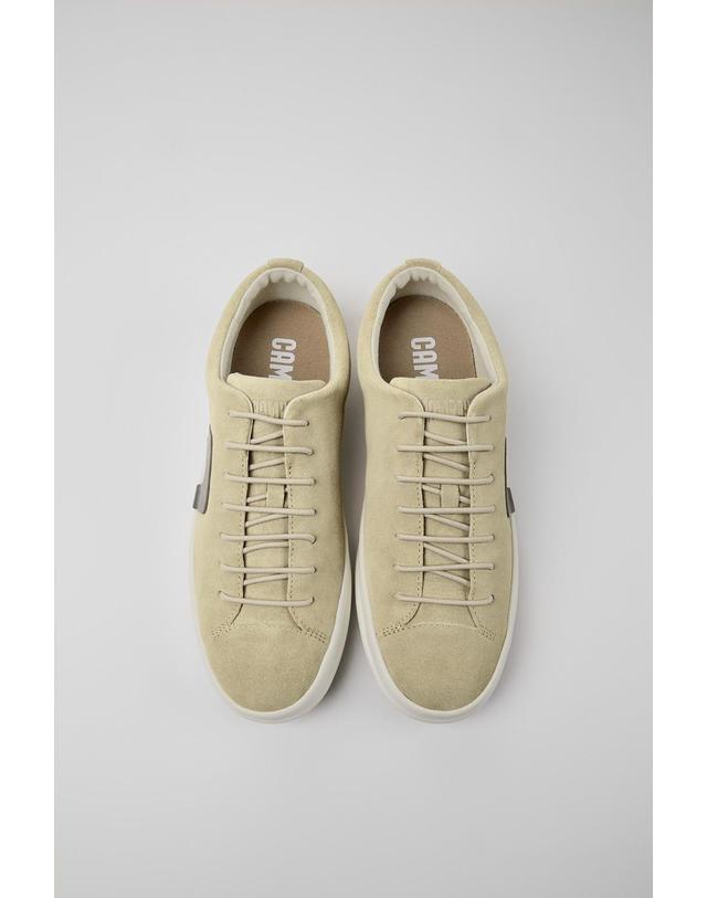 캠퍼 캠퍼 Chasis 누벅 캐주얼 스니커즈 K100811-002 BEIGE 베이지 착용컷