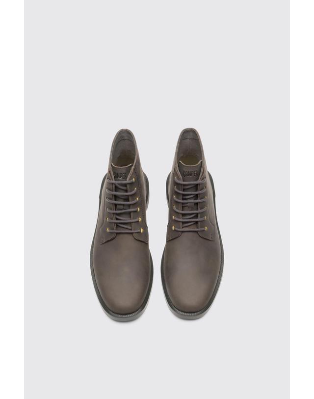 캠퍼 캠퍼 Bill 레이스업 남성 앵클부츠 K300257-002 GREY 그레이 착용컷