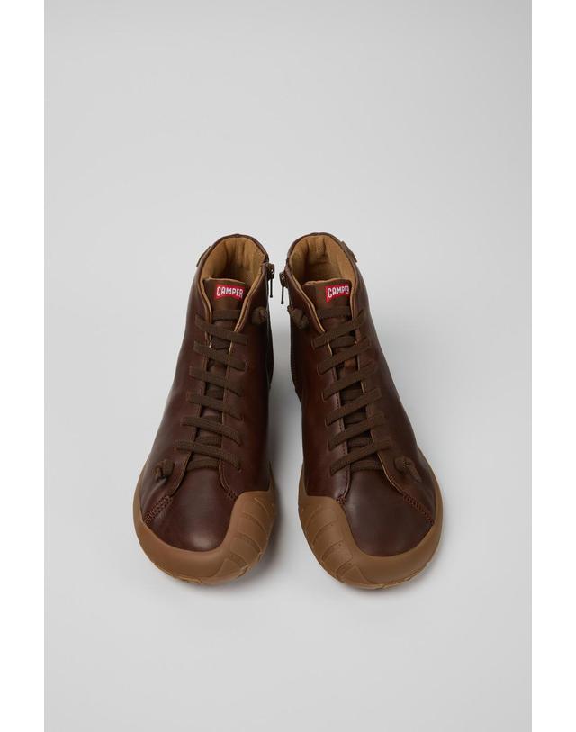 캠퍼 캠퍼 Peu Path+ 레더 앵클부츠 K300558-005 BROWN 브라운 착용컷