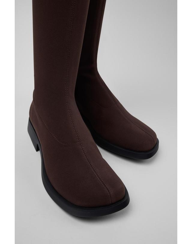캠퍼 캠퍼 Donna 텍스타일 롱 부츠 K400703-004 BROWN 초콜릿 착용컷