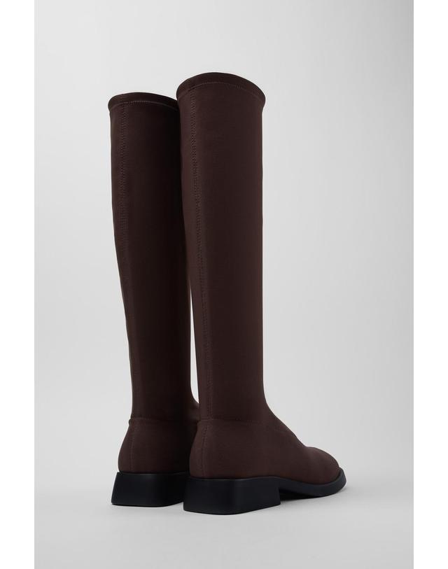 캠퍼 캠퍼 Donna 텍스타일 롱 부츠 K400703-004 BROWN 초콜릿 착용컷