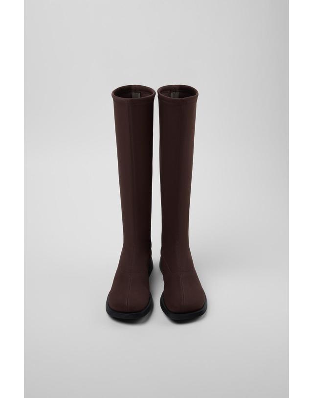 캠퍼 캠퍼 Donna 텍스타일 롱 부츠 K400703-004 BROWN 초콜릿 착용컷