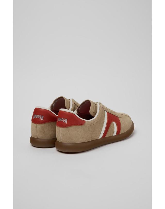 캠퍼 캠퍼 Pelotas Soller 스웨이드 스니커즈 K201608-036 BEIGE 베이지 착용컷