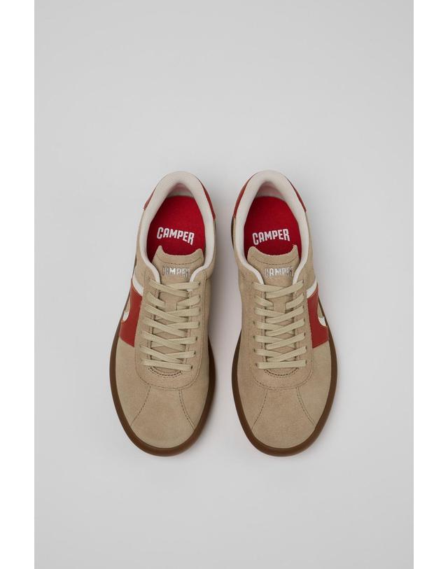 캠퍼 캠퍼 Pelotas Soller 스웨이드 스니커즈 K201608-036 BEIGE 베이지 착용컷