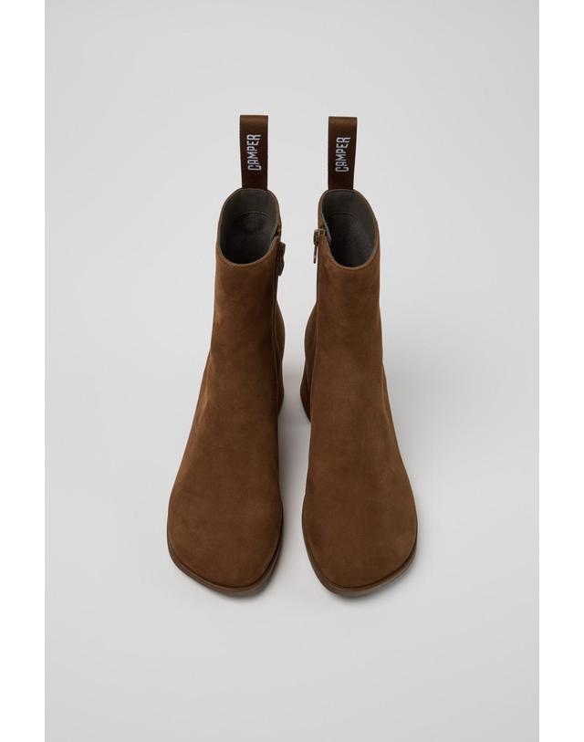 캠퍼 캠퍼 Kora 레더 여성 앵클부츠 K400798-008 BROWN 초콜릿 착용컷