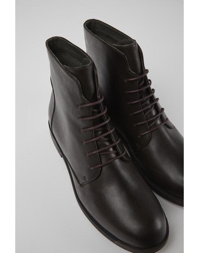 캠퍼 캠퍼 Bowie 레이스업 앵클 부츠 K400022-005 BROWN 초콜릿 착용컷