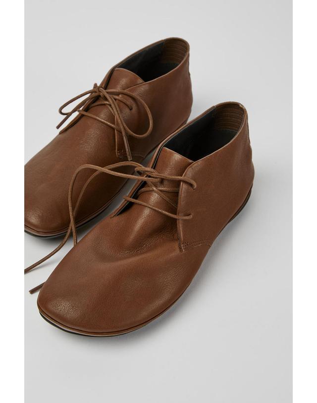 캠퍼 캠퍼 Right 레더 레이스업 앵클부츠 K400221-019 BROWN 브라운 착용컷