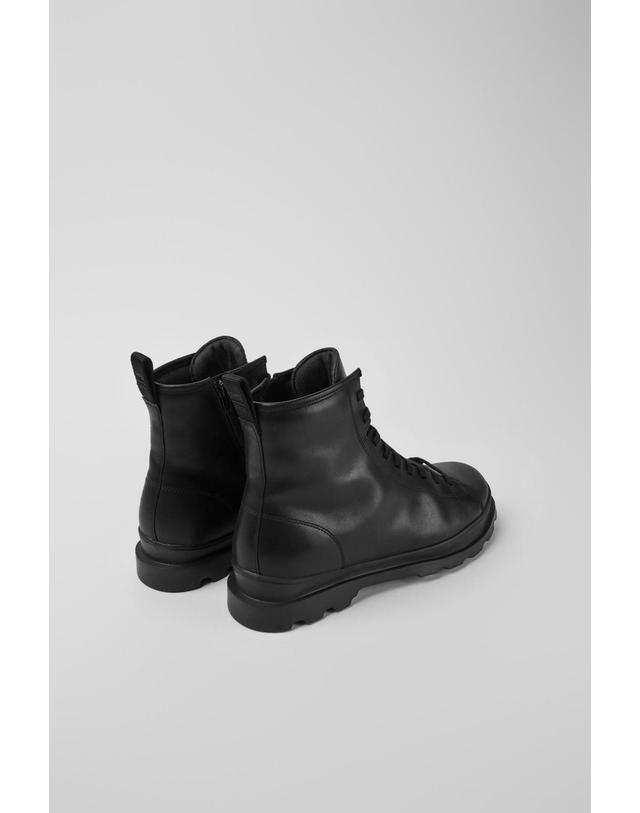 캠퍼 캠퍼 Brutus 레이스업 레더 앵클 워커 K300411-001 BLACK 블랙 착용컷