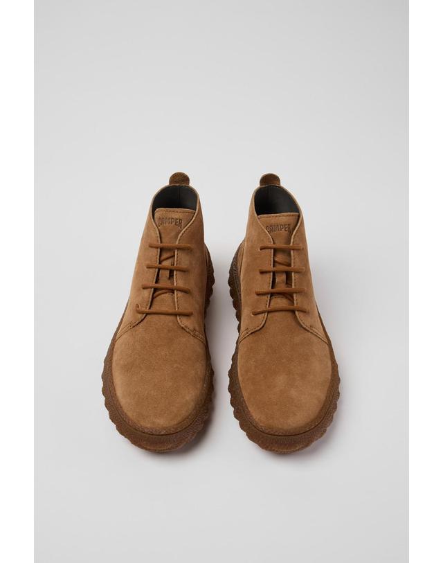 캠퍼 캠퍼 Ground 스웨이드 남성 앵클부츠 K300330-019 BROWN 브라운 착용컷