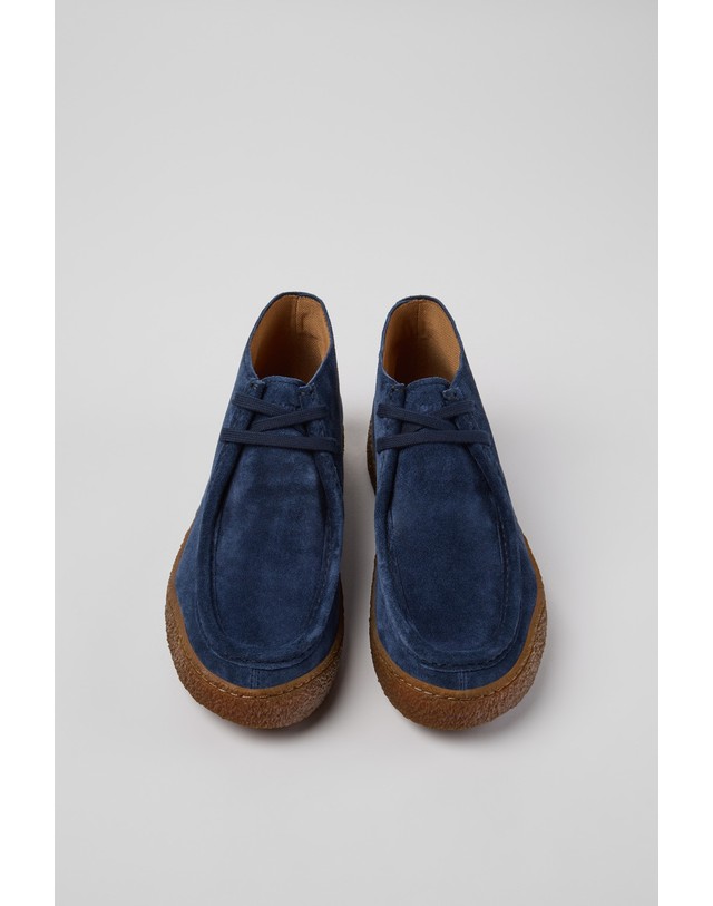 캠퍼 캠퍼 스웨이드 남성 앵클부츠 K300530-007 BLUE 블루 착용컷