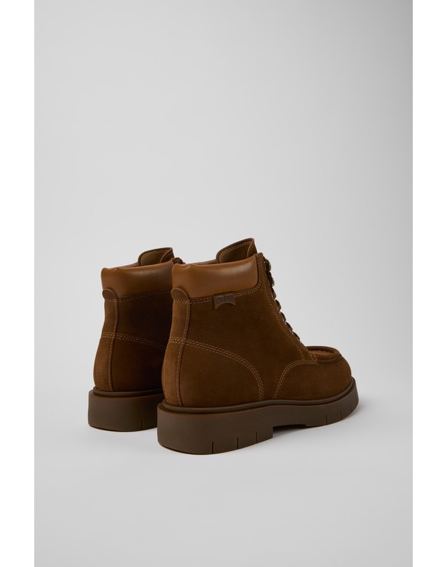 캠퍼 캠퍼 누벅 레더 남성 앵클 워커 K300553-003 BROWN 브라운 착용컷