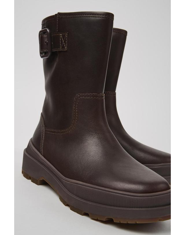 캠퍼 캠퍼 브라운 레더 앵클부츠 Brutus Trek K400783-002 BROWN 착용컷