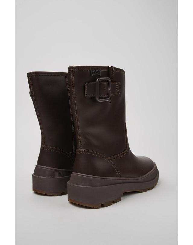 캠퍼 캠퍼 브라운 레더 앵클부츠 Brutus Trek K400783-002 BROWN 착용컷