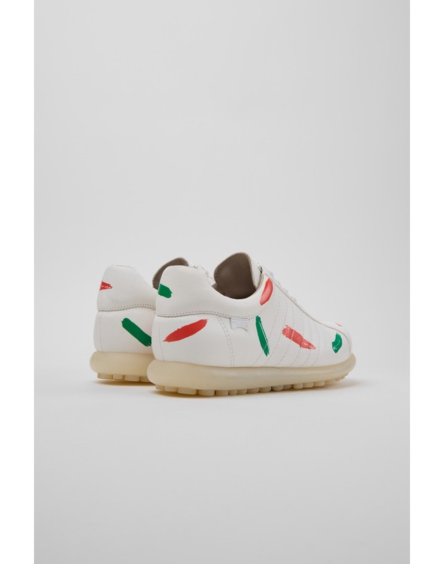 캠퍼 캠퍼 Pelotas 프린트 여성 스니커즈 27205-330 WHITE 화이트 착용컷