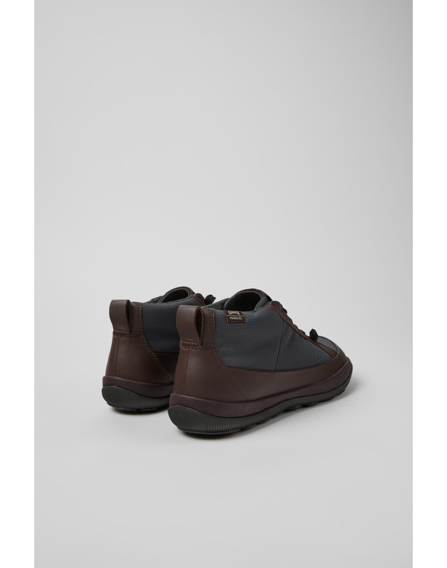 캠퍼 캠퍼 여성 레이스업 앵클부츠 K400739-004 BROWN 초콜릿 착용컷