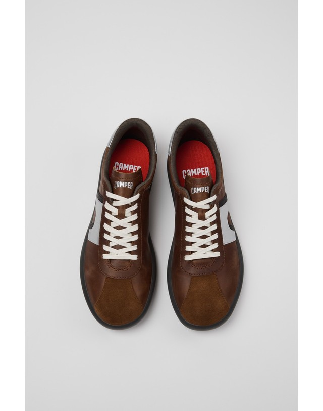 캠퍼 캠퍼 Pelotas Soller 남성 스니커즈 K100937-040 BROWN 브라운 착용컷