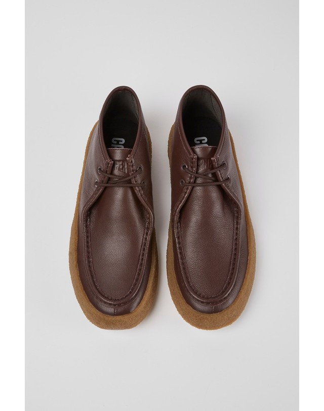 캠퍼 캠퍼 Bark 남성 레더 앵클부츠 K300363-006 BROWN 브라운 착용컷